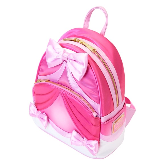 Loungefly Cinderella 75th Anniversary Pink Bow Gown Cosplay Mini Backpack NWT